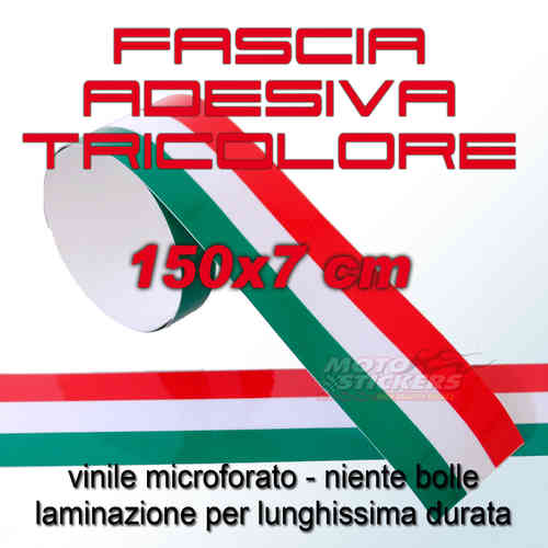 Fascia adesiva tricolore 150x7 cm